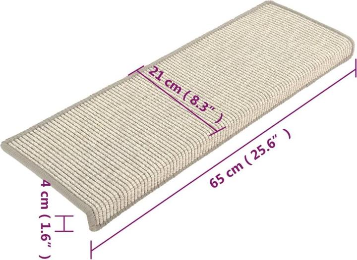 Immagine prodotto vidaXL Treppenmatte (65 x 21 cm)