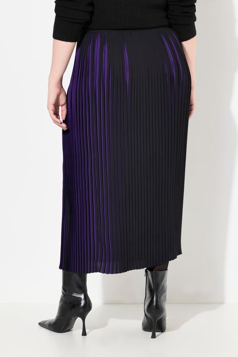 Immagine prodotto Ulla Popken Gonna plissettata con design bicolore e cintura elastica (46, 48)