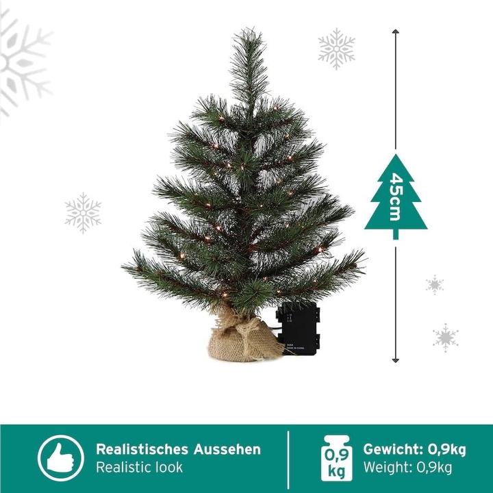 Actual product image Gartenpirat Artificial Christmas tree incl. fairy lights (45 cm)