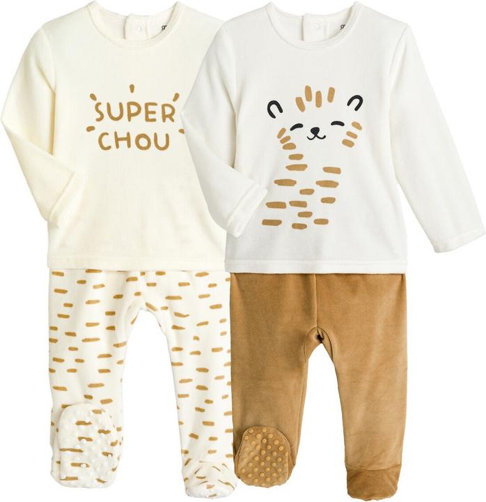 Produktbild La Redoute Collections 2er-Pack Pyjamasaus Samt (86)