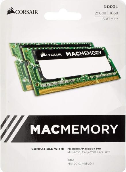Immagine prodotto Corsair Mac Memory (2 x 8GB, 1600 MHz, DDR3L-RAM, SO-DIMM)