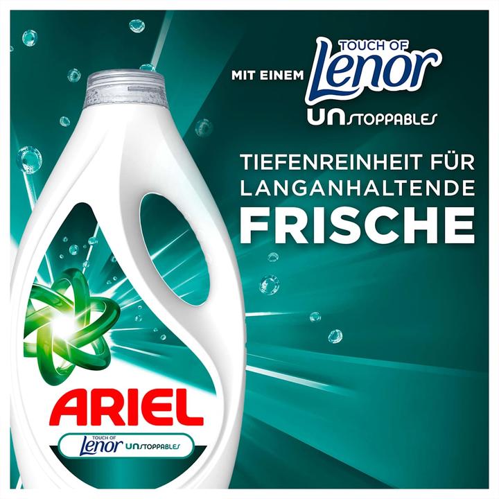 Actual product image Ariel Flüssig Touch of Unstoppables 1.125L Vollwaschmittel 25 WL (25 Washing cycles, Liquid detergent)