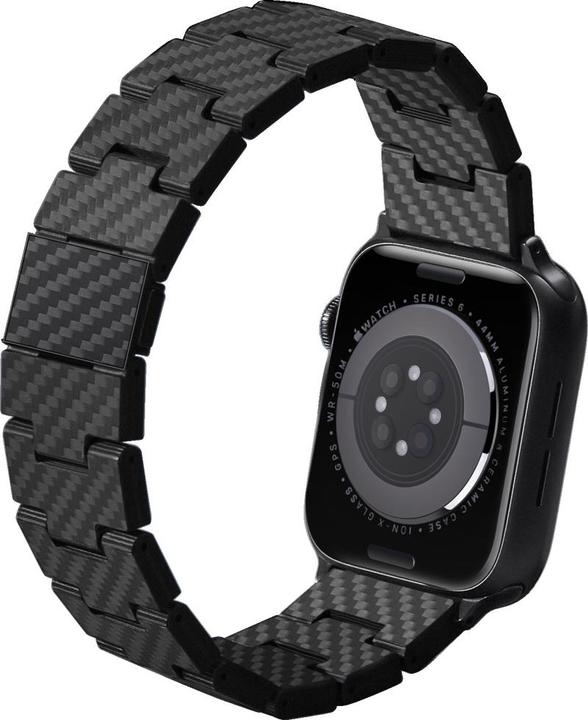 Produktbild Pitaka Band Carbon Fiber Retro for Apple Watch 1/2/3/4/5/6/7/8/9/10/SE/Ultra/Ultra2 black grey (Carbonfaser)