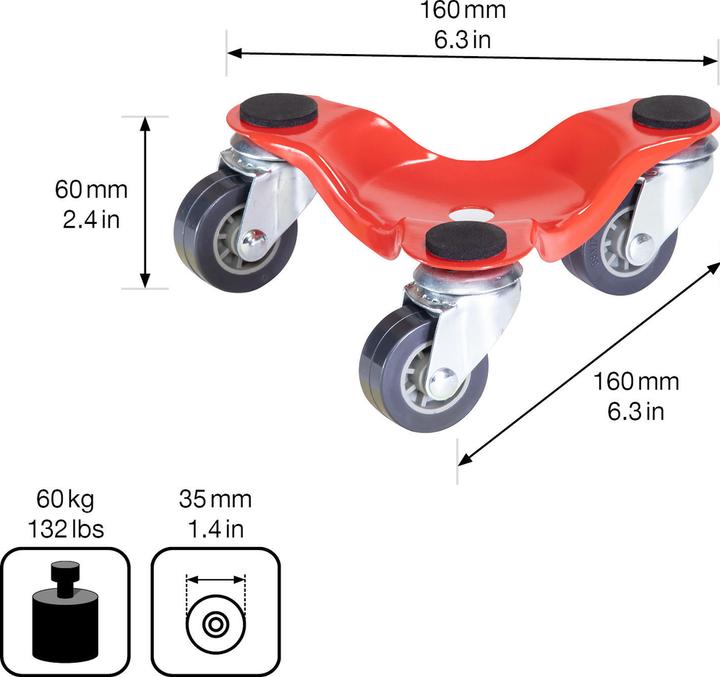 Actual product image Wagner System Furniture dolly (60 kg)