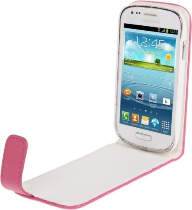 Produktbild König Design Schutzhülle Handy Tasche Flip für Samsung Galaxy S3 mini i8190 / i8195 / i8200 Pink (Samsung Galaxy S3 Mini)