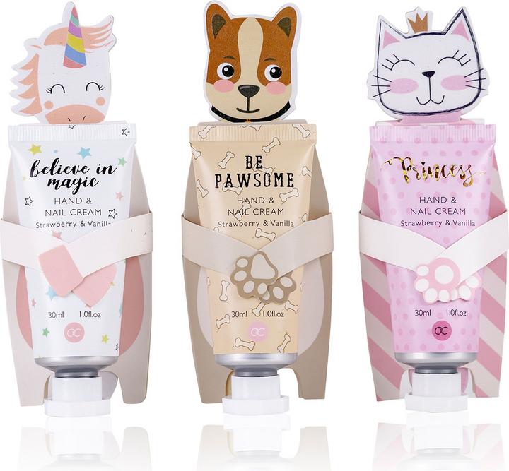 Actual product image Accentra BEST FRIENDS hand care set in gift box, incl. 30ml hand & nail cream, nail file, 3 motifs assi