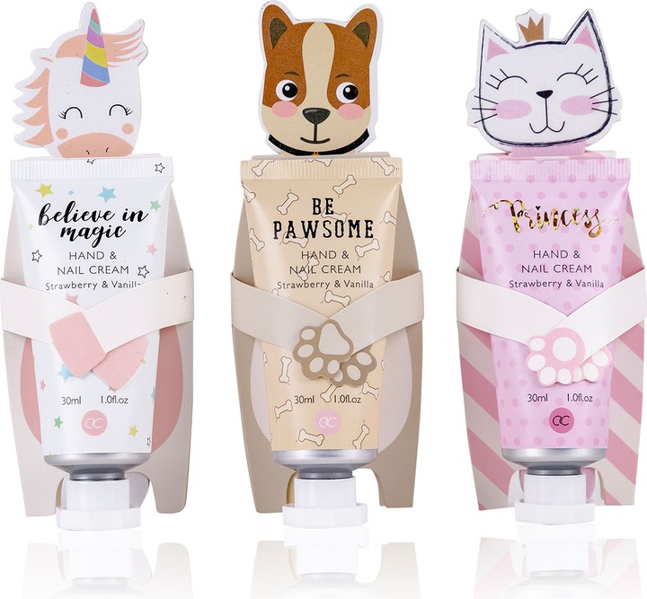 Actual product image Accentra BEST FRIENDS hand care set in gift box, incl. 30ml hand & nail cream, nail file, 3 motifs assi
