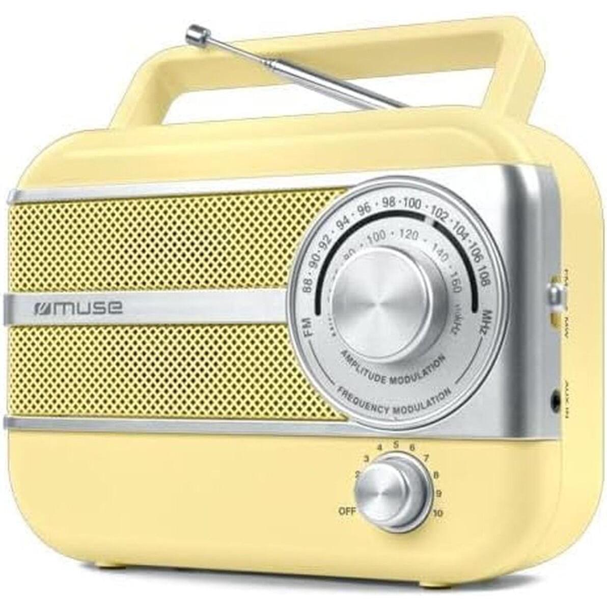 Muse M-056 SC Vintage Gelb - Tragbares Radio (AM, FM), Radio, Giallo