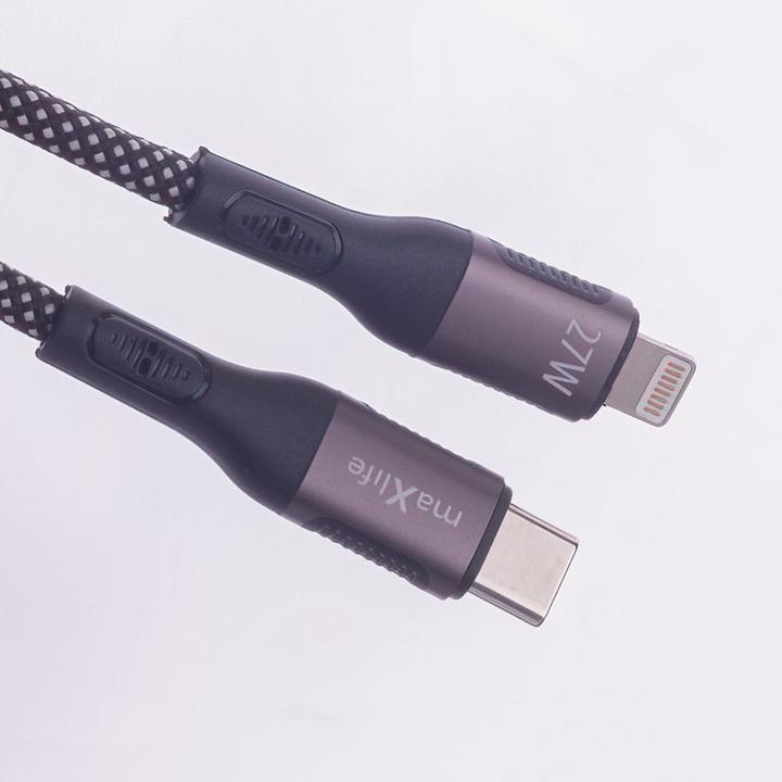 Produktbild Maxlife MXUC-11 magnetisches Kabel USB-C - Lightning 1,0 m 27W schwarzes Nylon (1 m, 27 W)