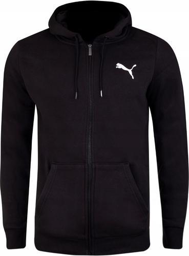 Actual product image Puma Unisex ESS Small Logo Fz Ho Sweatshirt, Black, Cat, L