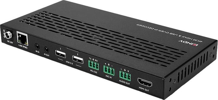 Actual product image Lindy HDMI & USB over IP Decoder Multicast & Videowall