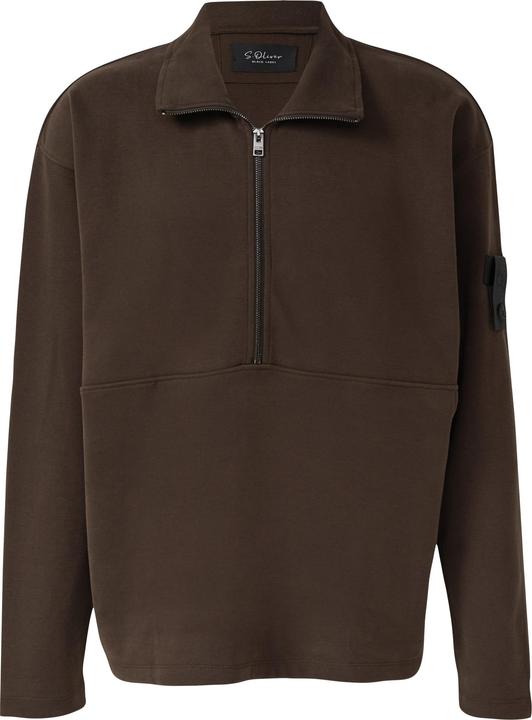 Produktbild s.Oliver Sweatshirt Softes Relaxed-Fit-Sweatshirt aus Baumwollmix mit Label-Patch (M)