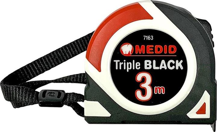Image du produit Medid Triple black bi-material tape measure 3 m x 16 mm (3 m)