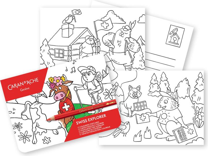 Image du produit Caran d'Ache Swiss Explorer Karten zum Ausmalen (A6, Couverture rigide)