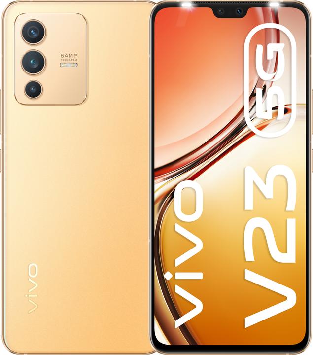 Produktbild Vivo V23 5G (256 GB, Sunshine Gold, 6.40", Dual SIM, 5G)