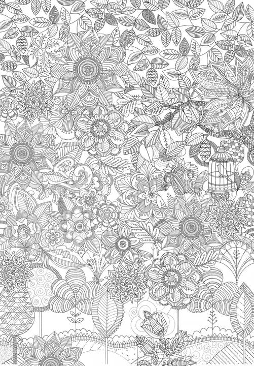 Actual product image Idena Colouring Poster Flowers and Garden