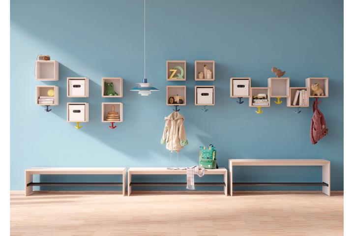 Immagine prodotto Hewi Gancio triplo Serie 477 opaco, elastico 95 grigio roccia Altezza 69 mm Ø 51 mm