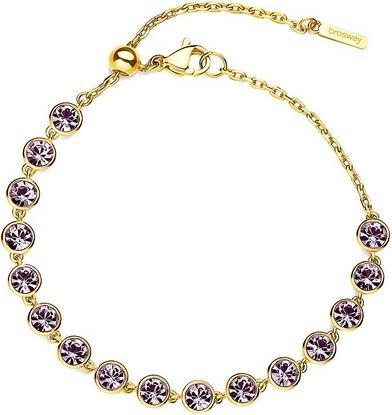 Immagine prodotto Brosway Symphonia BYM155 Bracciale scintillante con cristalli viola placcati in oro