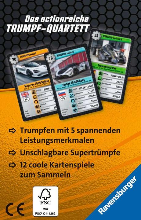 Produktbild Ravensburger Supertrumpf High Speed (Deutsch)