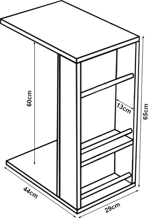 Actual product image En.Casa Siikainen (44 x 29 x 65 cm)