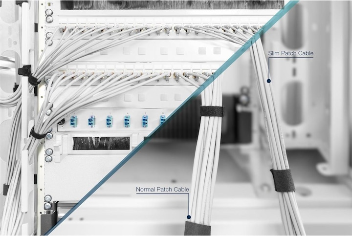 Actual product image Digitus CAT 6A U/FTP Slim patch cord (U/FTP, CAT6a, 10 m)