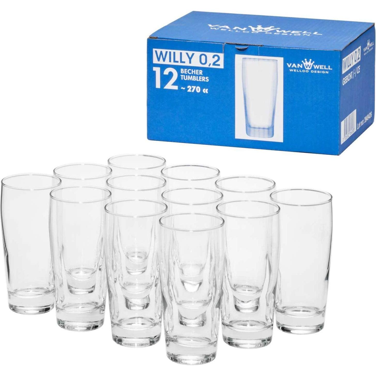 Thumbnail - Wellco, Biergläser, Willybecher 200 ml 12Stück (0.20 l, 12 x)
