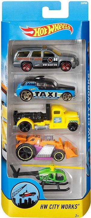 Hot Wheels Assortiment de 5 coffrets cadeaux