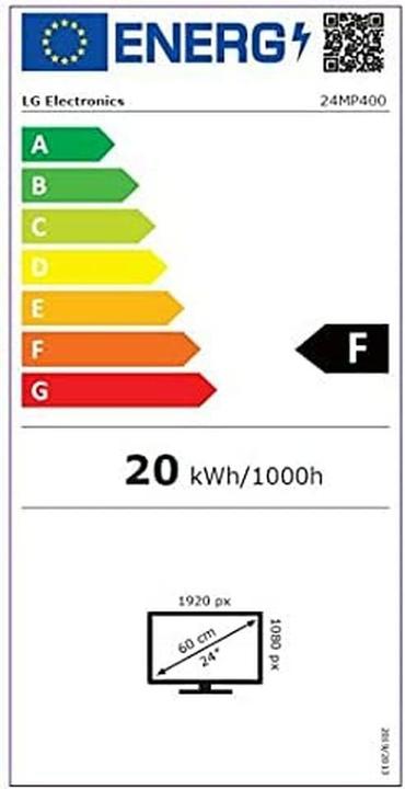 Energie-Label LG 24MP400-B (1920 x 1080 Pixel, 24")