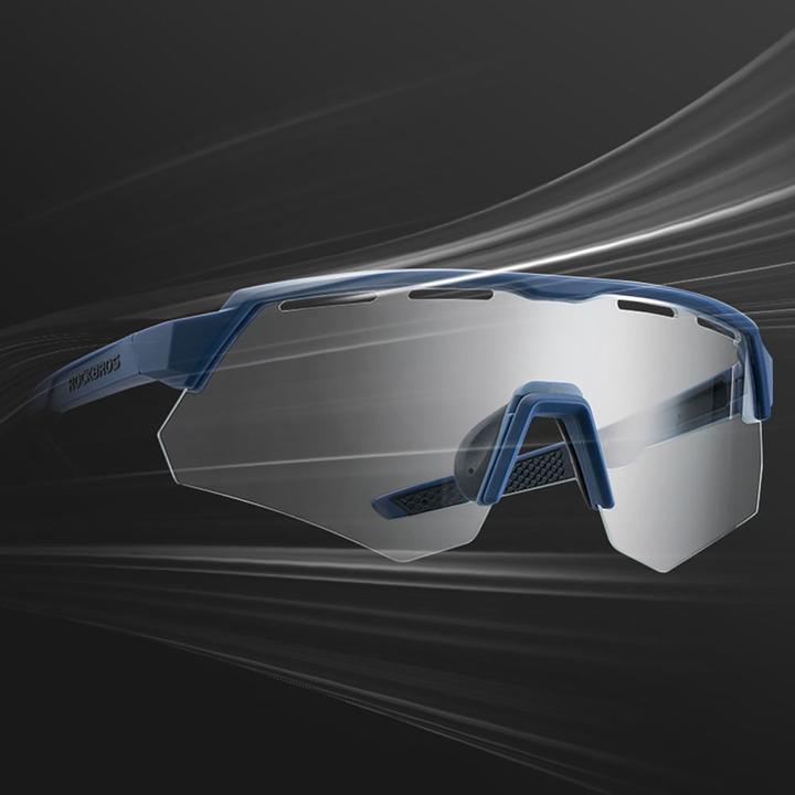 Actual product image Rockbros Polarised Cycling Glasses with UV Protection and Corrective Insert - Gray (Grey, Grey)