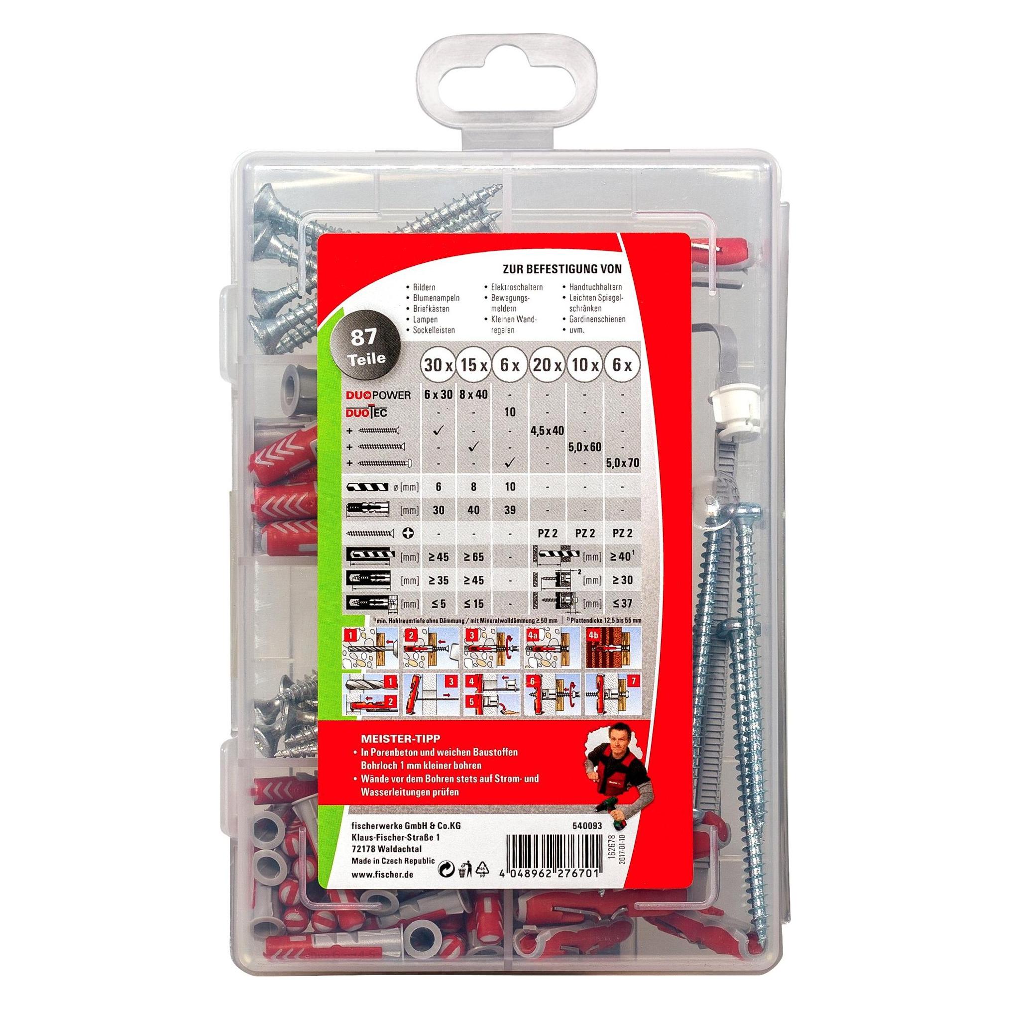 Fischer, Tassello, Meister-Box - Duopower / Duotec + S (87 Pz.)