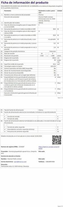 Produktbild Hisense TV 40A5Q (40", QLED, Full HD, 2025)