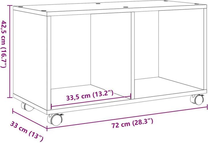 Actual product image vidaXL Rollschrank (72 x 33 x 42.50 cm)