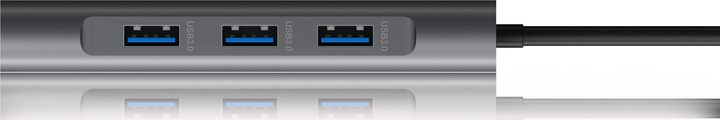 Actual product image Icy Box IB-DK4040-CPD - USB Type-C mini Dock PD (USB-C, 10 Ports)