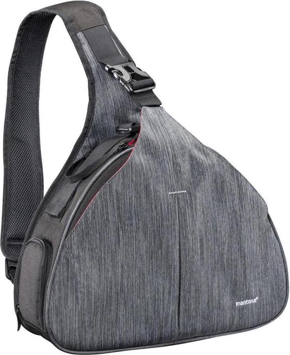 Actual product image mantona Camera Bag Triangle Grey (Camera shoulder bag, 17.76 l)