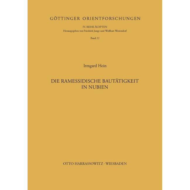 Die ramessidische Bautätigkeit in Nubien, Fachbücher