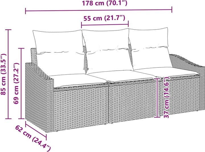 Image du produit vidaXL Outdoor-Sofa