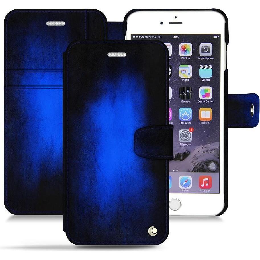 Noreve Lederschutzhülle Wallet (Apple iPhone 6s), Smartphone Hülle, Blau