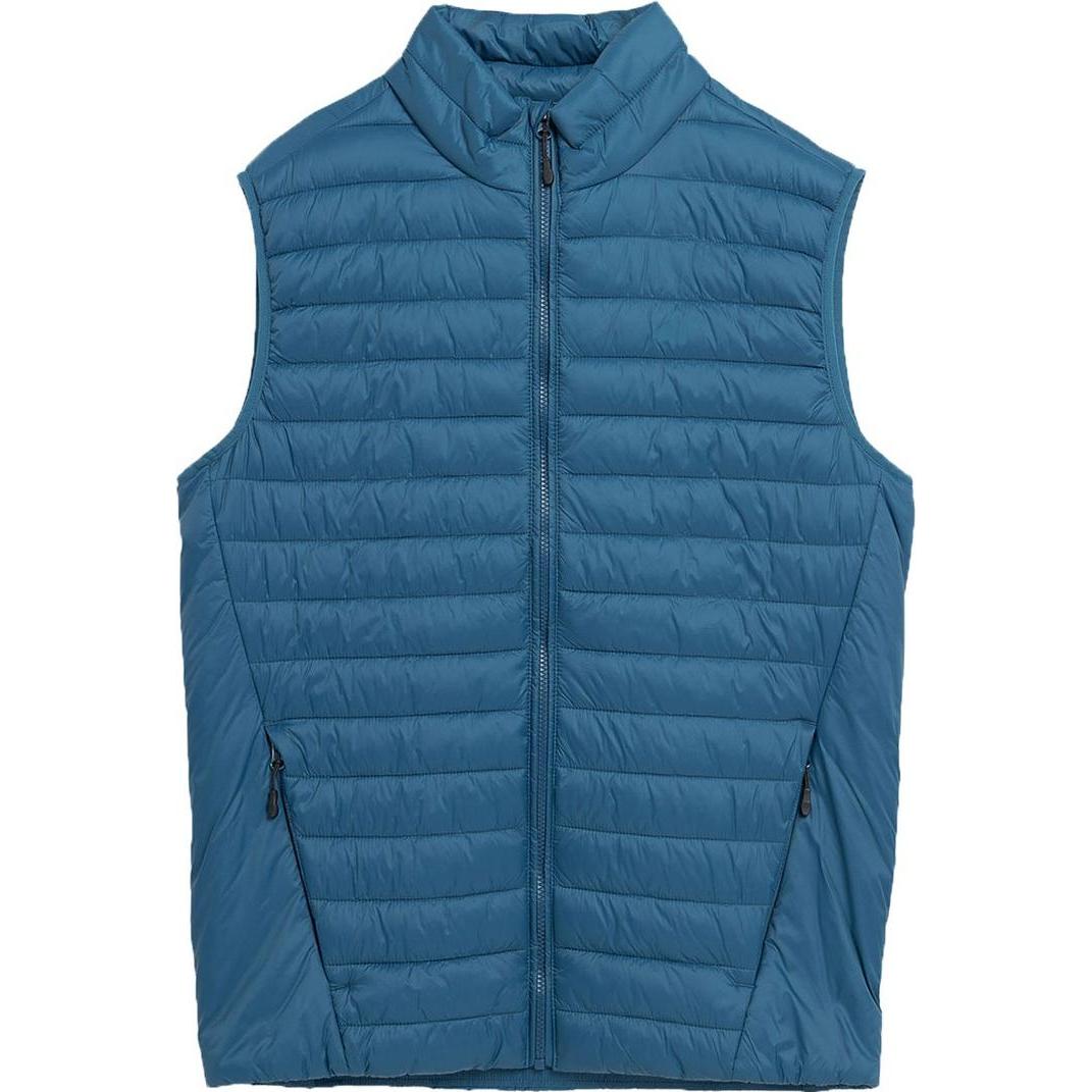 4F, Herren, Weste, Herrenweste M062 Denim 4FAW23TVESM062 32S, Blau, (32)