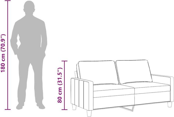 Produktbild vidaXL 2-Sitzer-Sofa (2-Sitzer)