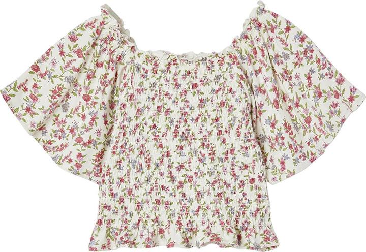 Actual product image Vertbaudet Gesmoktes Mädchen T-Shirt mit Blumen (92)