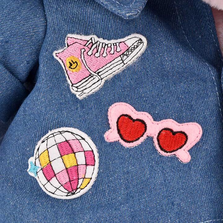 Produktbild Doudou et Compagnie Hippo, rosa mit Jeansjacke 38cm (38 cm)