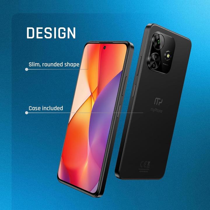 Actual product image Myphone N23 | Plus | Cosmic black | 6.7 " | AMOLED | 1080 x 2412 pixels | Mediatek | G99 | Internal RAM 8 GB (256 GB, Cosmic Black, 6.70", 4G)