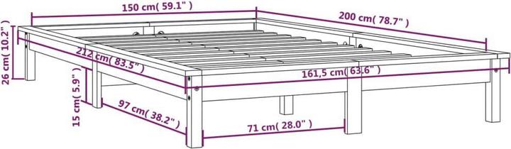 Image du produit vidaXL Bettrahmen (150 x 200 cm)