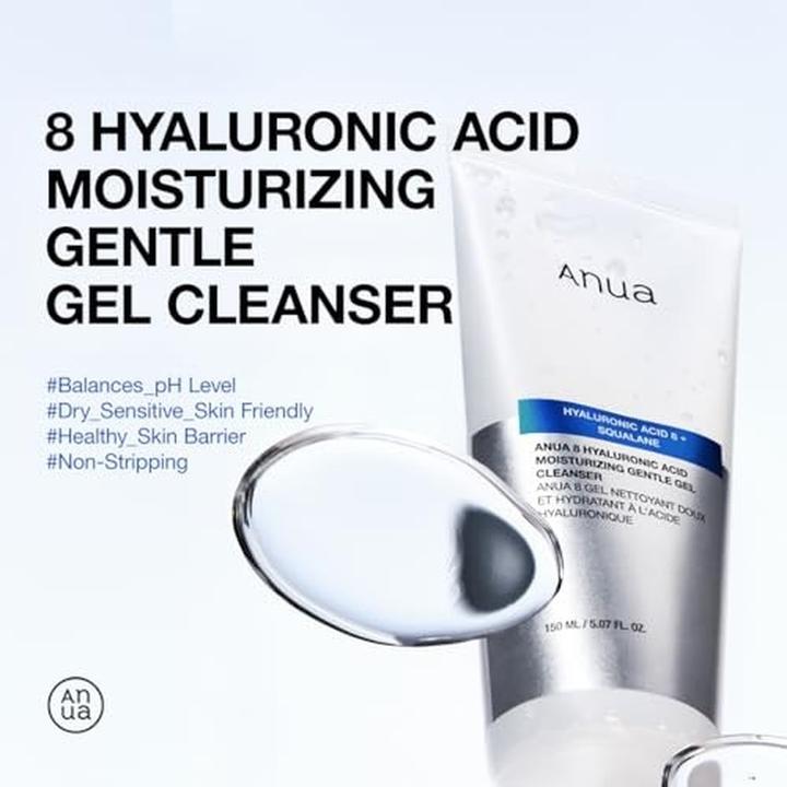 Actual product image Anua 8 Hyaluronic Acid Moisturizing Gentle Gel Cleanser - 150 Ml (Cleansing gel, 150 ml)