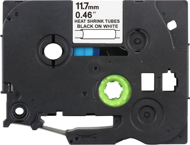 Actual product image Hermex Alternative Schrumpfetiketten zu Brother HSe-231 Beschriftungsband (1.17 cm, Black, White)
