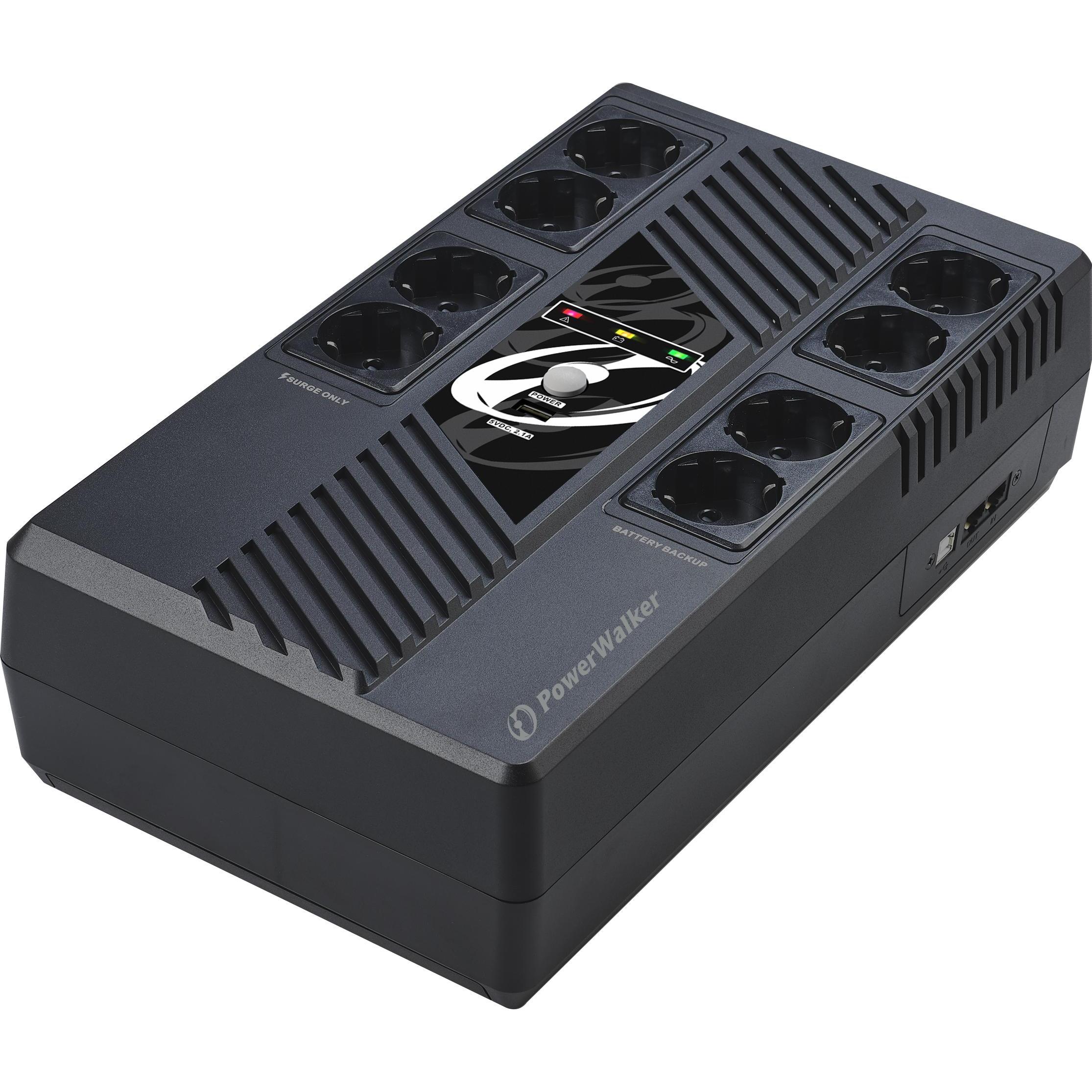 Powerwalker USV VI 800 MS FR Line-Int (800 VA, 480 W, Line-Interaktiv USV), USV