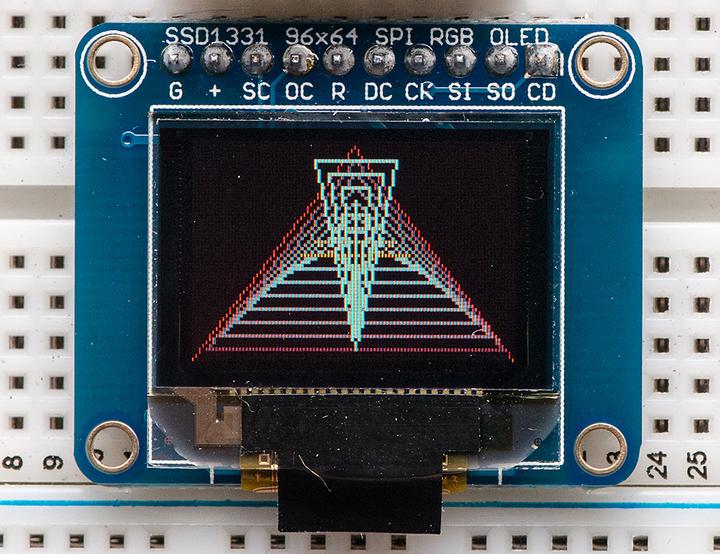 Actual product image Adafruit OLED Breakout Board 16-bit Color 0.96" microSD (Various)