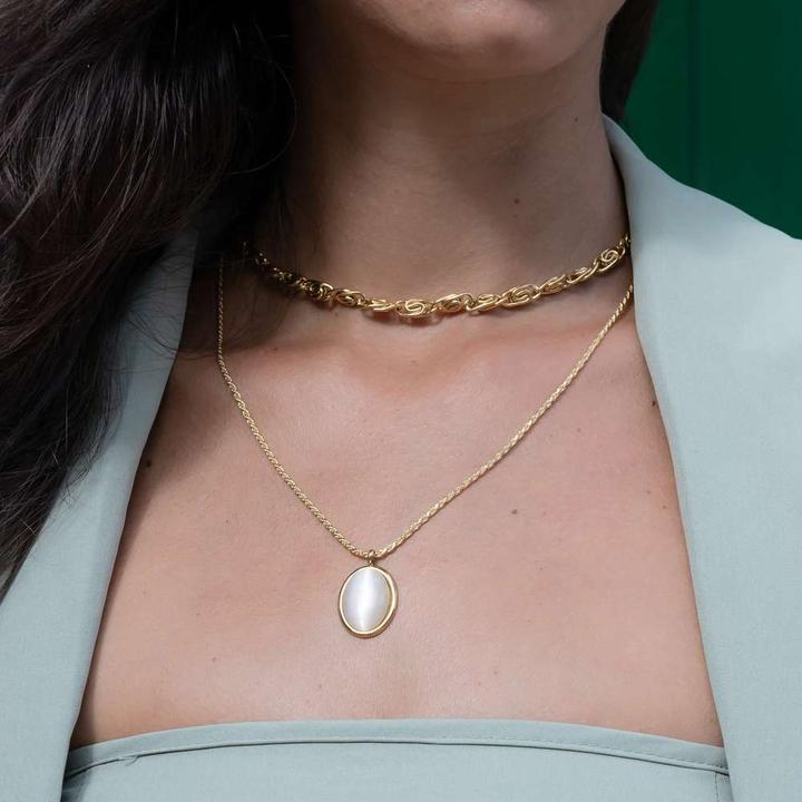 Immagine prodotto Bijouteria Catena in argento (Argento 925, Placcatura in oro (placcatura oro), 45 cm)