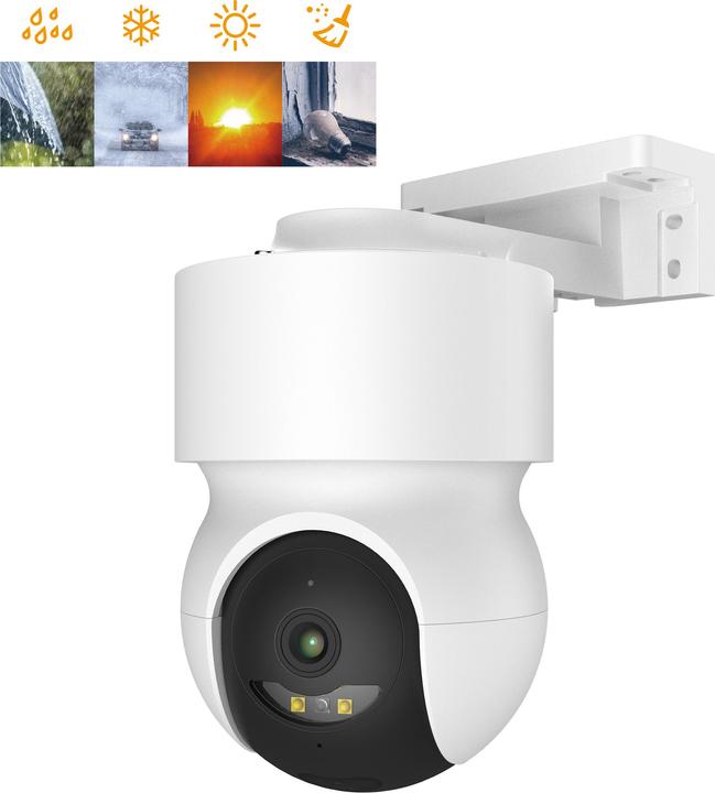 Produktbild iGet HOME Kamera CS8 Weiss - WiFi 2K IP Kamera drehbar, Nachtsicht, Audio, IP65, Auto-Tracking (2560 x 1440 Pixels)