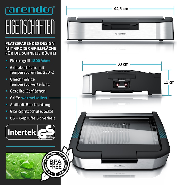 Actual product image Arendo Gourmet table grill